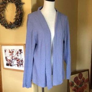 EILEEN FISHER size XL Cardigan  Ooen Front  Lavender Wool Crepe cozy yearround